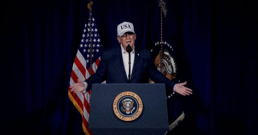 Presidente dos EUA Donald Trump 28 de fevereiro de 2026 Divulgação via REUTERS